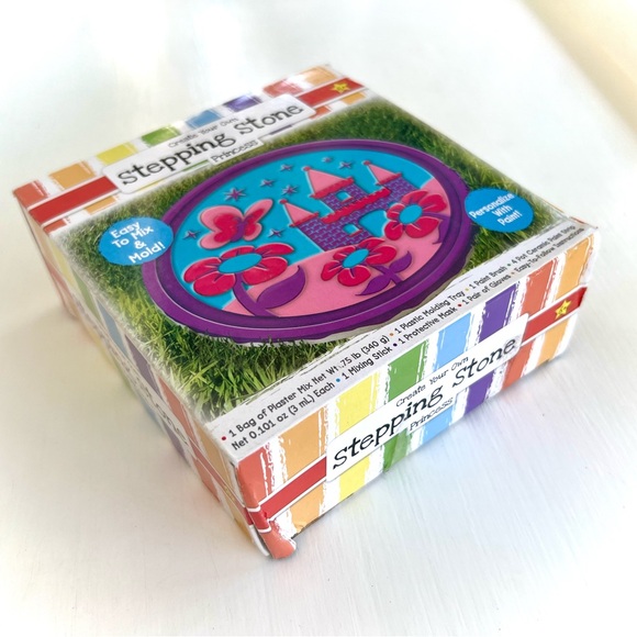 NEW Create Your Own Stepping Stone Kit Princess Garden Crafts Kids Art Project - Picture 12 of 12